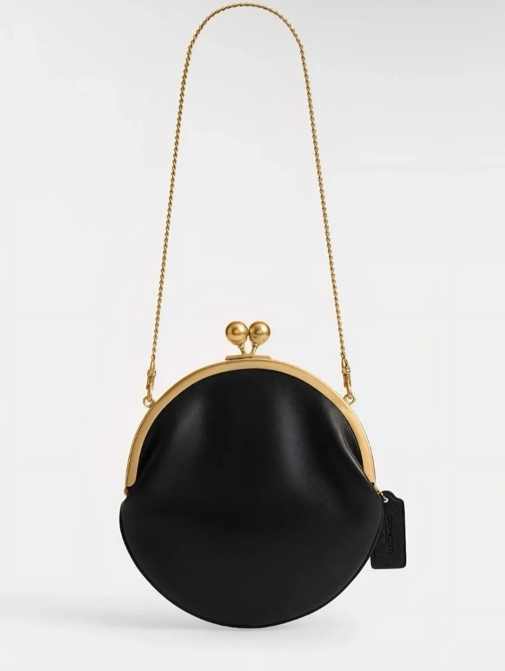 NWT Coach Runway Kisslock Pouch Bag 20 Brass Black CFB88 Authenticity Guarantee - Picture 10 of 11